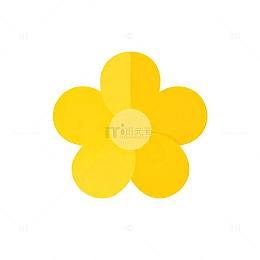 简约风格黄色花朵矢量图案