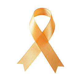 橙色丝带象征健康与希望