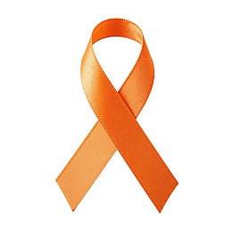 橙色丝带象征健康与支持