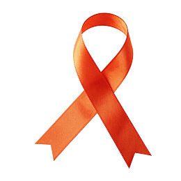 橙色丝带象征健康与支持