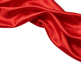 红色丝绸布料褶皱特写