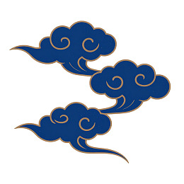 蓝色祥云图案设计图片