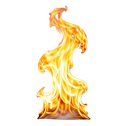 白色背景上的火焰图案