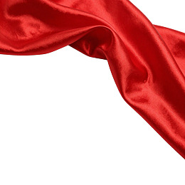 红色丝绸布料褶皱特写