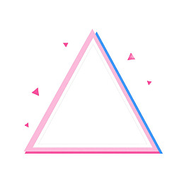 粉色蓝色三角形几何图案