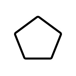 黑色线条构成的五边形图案