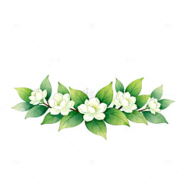 茉莉花插图平面设计素材