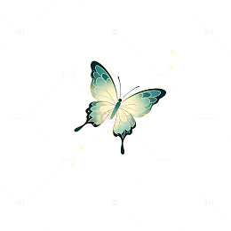 彩绘蝴蝶矢量插画素材