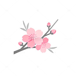 樱花插画平面设计元素