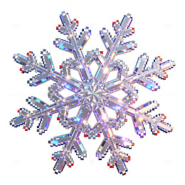 晶莹雪花图案设计素材