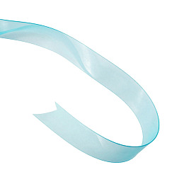 浅蓝色丝带弯曲飘逸图片