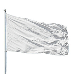 白色旗帜在风中飘扬图片