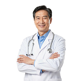 微笑医生双臂交叉站立