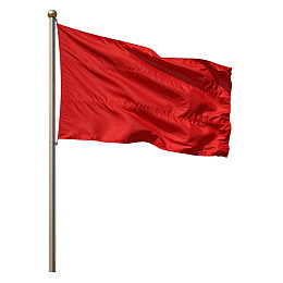 红色旗帜在风中飘扬图片