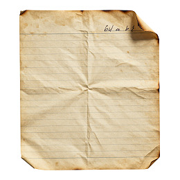 泛黄褶皱的旧纸张图片