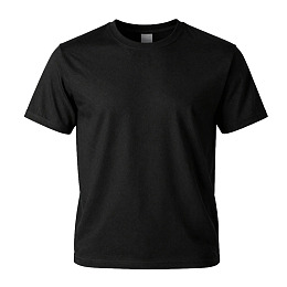 黑色圆领短袖T恤图片