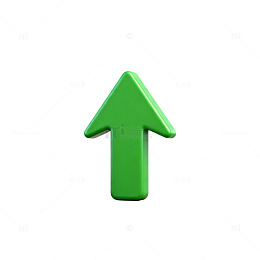 简约绿色向上箭头图标