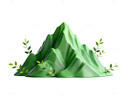 绿色山峰艺术装饰设计图