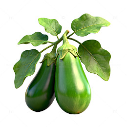 逼真茄子静物绘画素材