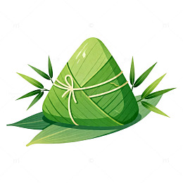 绿色粽子插画设计素材