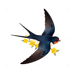 燕子插画素材