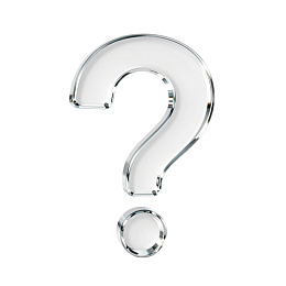 透明玻璃质感问号图标