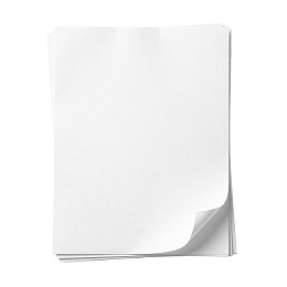 白色纸张堆叠角落微卷