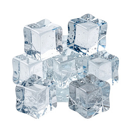 透明冰块堆叠特写图片