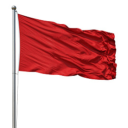 红色旗帜在风中飘扬图片