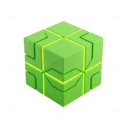 绿色魔方卡通3D模型