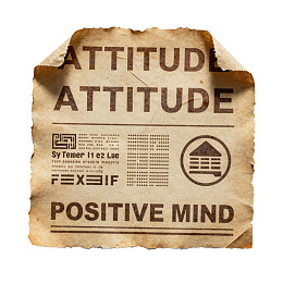 复古纸张上的积极态度标语