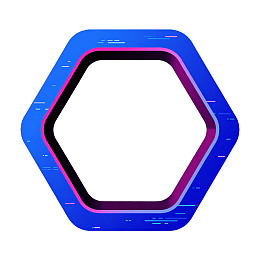 蓝色六边形几何图形设计