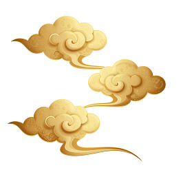 金色祥云图案装饰图片