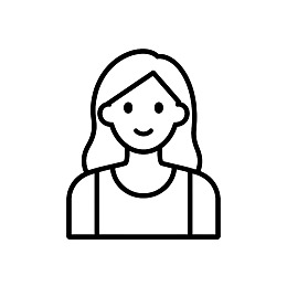 女性头像线条图标图片