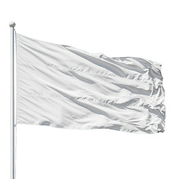 白色旗帜在风中飘扬图片