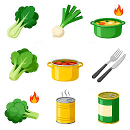 食材烹饪插画设计元素