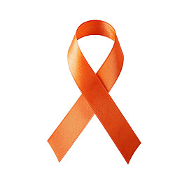 橙色丝带象征健康与支持