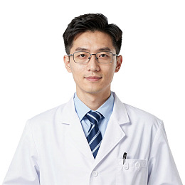 身穿白大褂的医生肖像