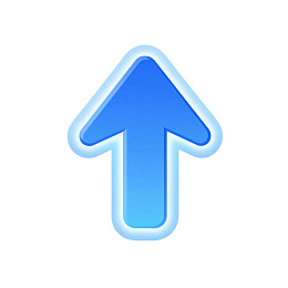 蓝色渐变向上箭头图标