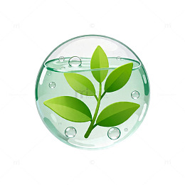 绿色生态球环保概念图