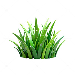 清新绿草3D模型设计素材