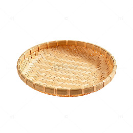 竹编圆形盘子