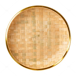 竹编圆形托盘