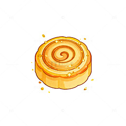 卡通风格中秋节月饼设计素材