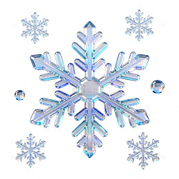 透明雪花水晶装饰图案