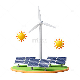 新能源风力太阳能展示模型