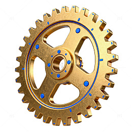 金属齿轮机械零件3D模型