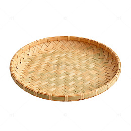 竹编圆形托盘