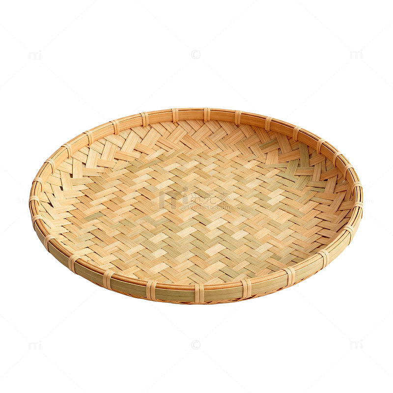 竹编圆形托盘