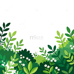 简约绿叶花卉背景设计图